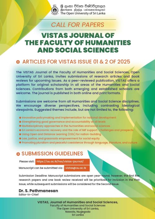 VISTAS - Call for Submission Advertisement